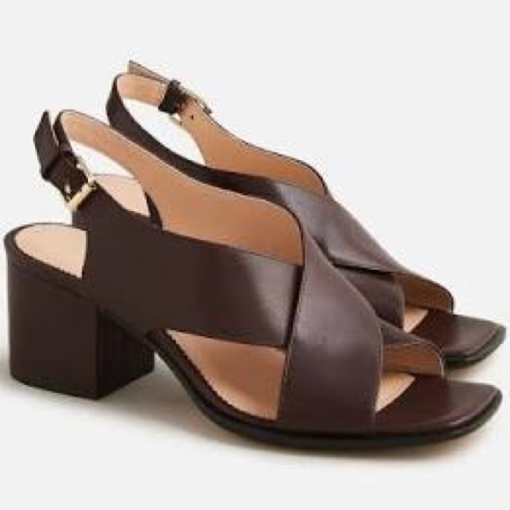 J.Crew Dylan Sandal Shoe Criss Cross Leather New